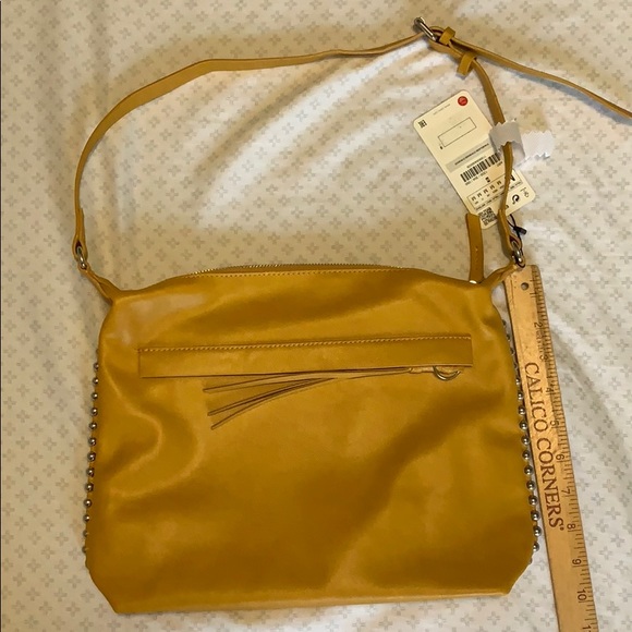 Zara Bags Nwt Zara Yellow Studded Bucket Bag Poshmark